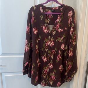 Torrid Women's Floral Brown Top
